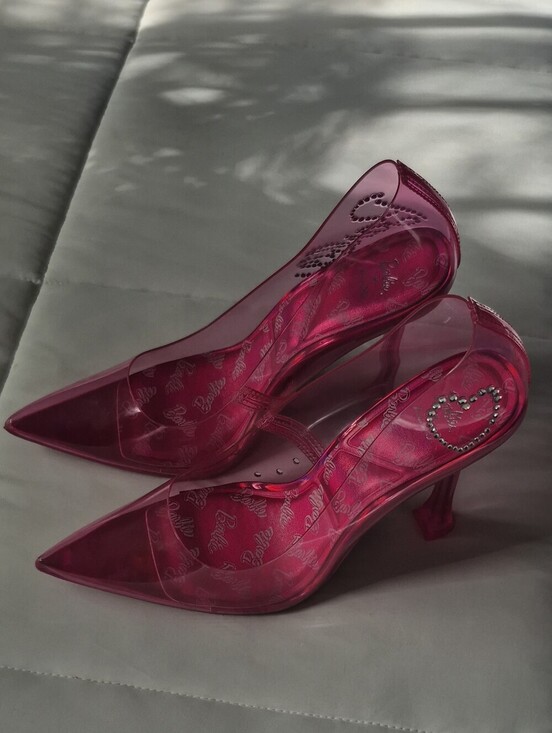 Aldo Shoes - Barbie Pink Pointed-Toe PVC Heels